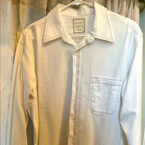 Billy Reid heavy button down Red Stitching